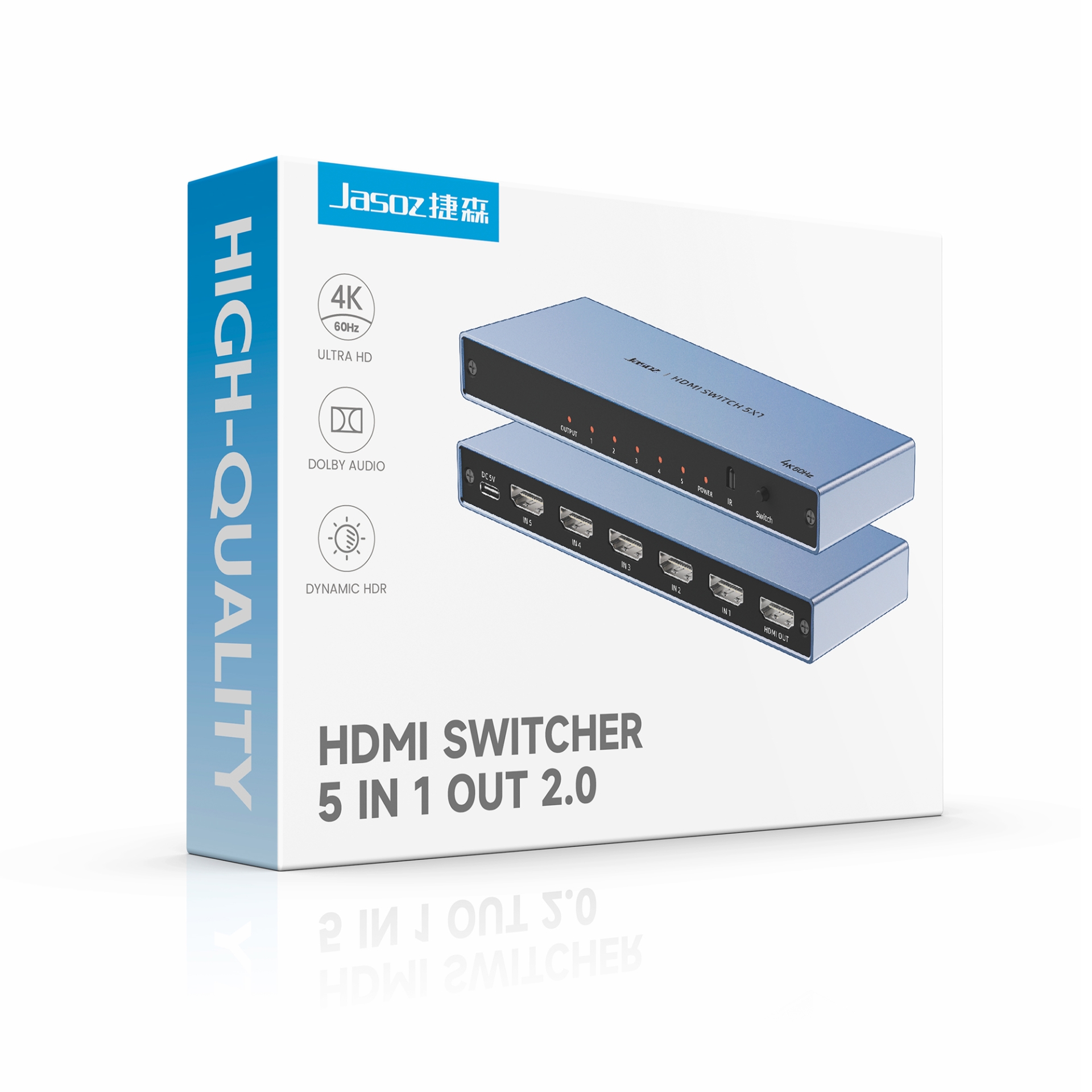 Bộ gộp HDMI 5 vào 1 ra 2.0 (4K/60Hz)