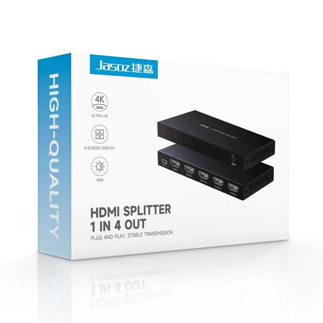 Bộ chia HDMI 1 vào 4 ra (4K/30Hz) JASOZ G151