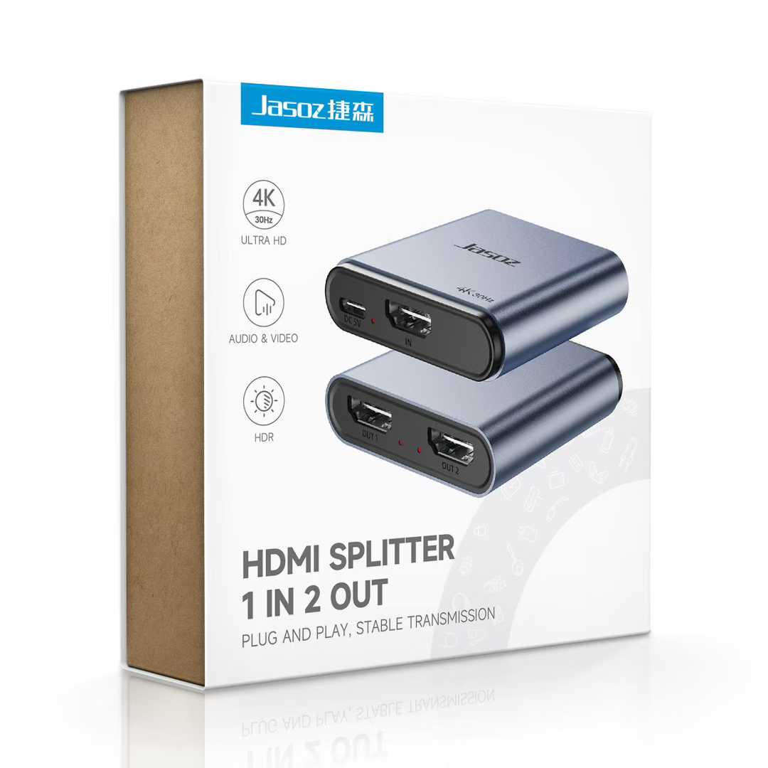Bộ chia HDMI 1 vào 2 ra (4K/30Hz) JASOZ G150