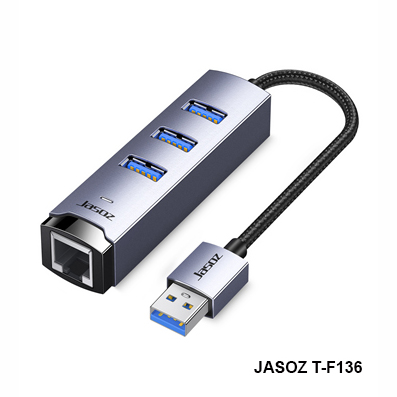 Card mạng Gigabit + HUB USB3.0 3 cổng vỏ nhôm