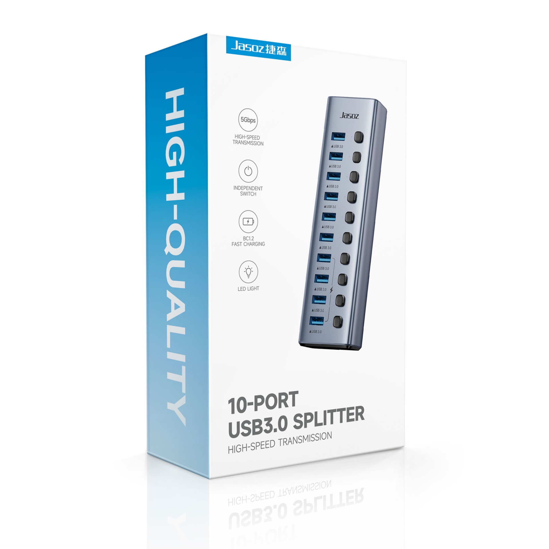 HUB USB3.0 10 cổng JASOZ F119