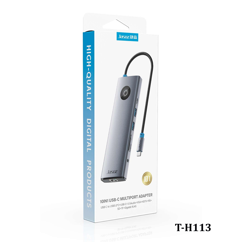 Bộ chuyển đổi Type-C 10 trong 1 JASOZ H113