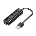 Card mạng cắm cổng USB-A + HUB 3 cổng USB2.0 JASOZ