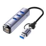 Card mạng Gigabit cổng USB-A kết hợp USB-C + HUB 3 cổng USB 3.0 JASOZ